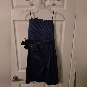 Le Chateau Girls Navy and Black Strapless Party Dress Size S